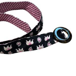Vera Bradley Black And Pink Elephant Cotton Belt 42 inches